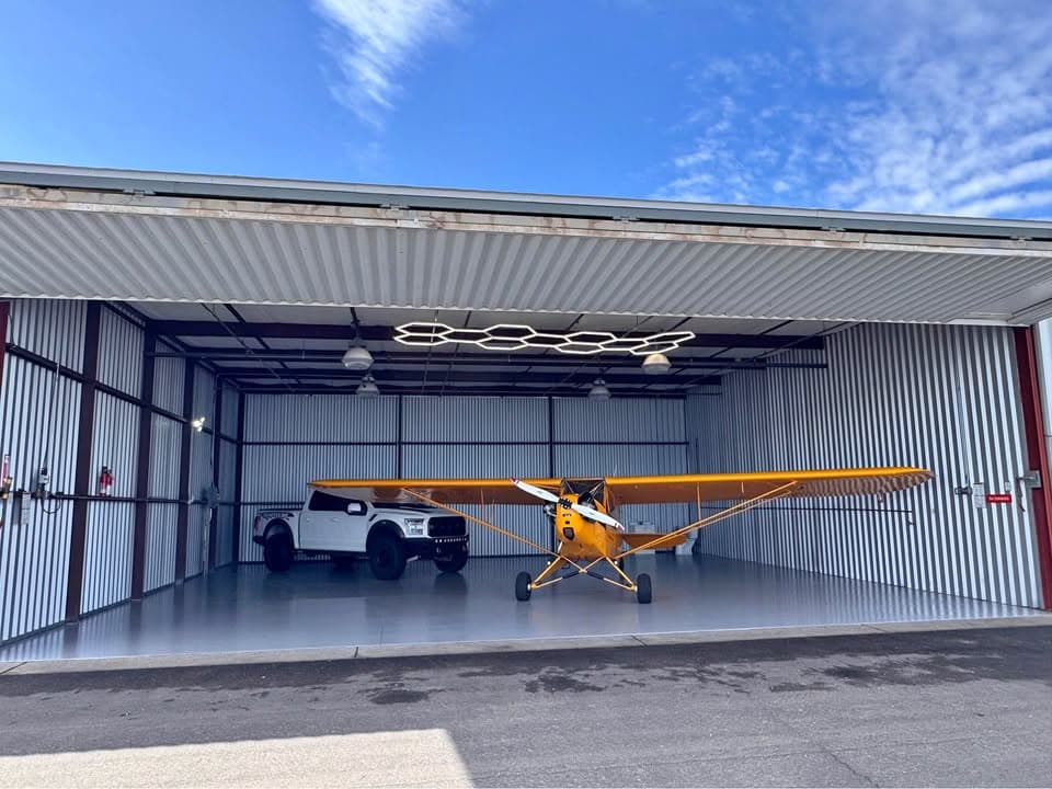 Spacious aircraft hangar at Glendale Airport